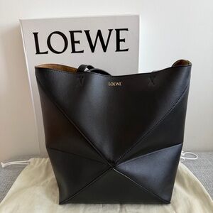 SOLD: Loewe Puzzle Fold tote in shiny calfskin